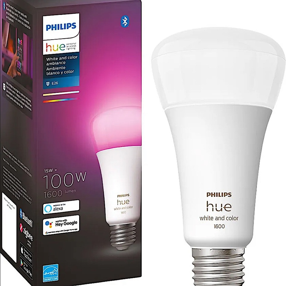 Philips Hue 562982 Hue Smart Bulb White and Color Ambiance 100W